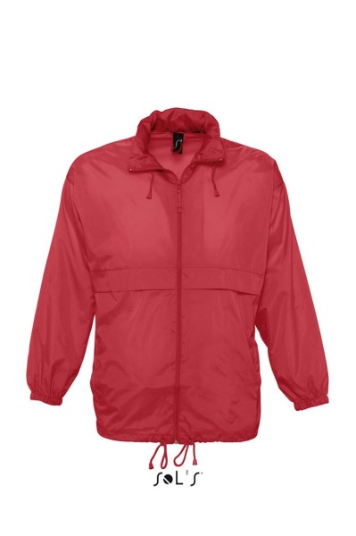SOL'S SURF - UNISEX WATER REPELLENT WINDBREAKER Piros 