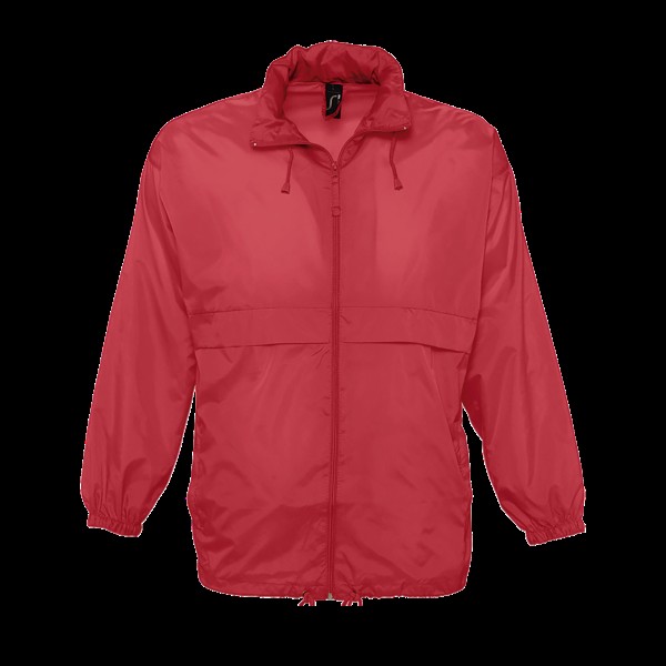 SOL'S SURF - UNISEX WATER REPELLENT WINDBREAKER Piros 