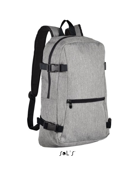 SOL'S WALL STREET - 600D POLYESTER BACKPACK Szürke 