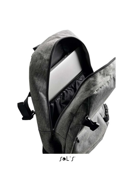 SOL'S WALL STREET - 600D POLYESTER BACKPACK Szürke 