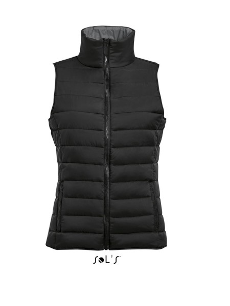SOL'S WAVE WOMEN - LIGHTWEIGHT BODYWARMER Fekete 