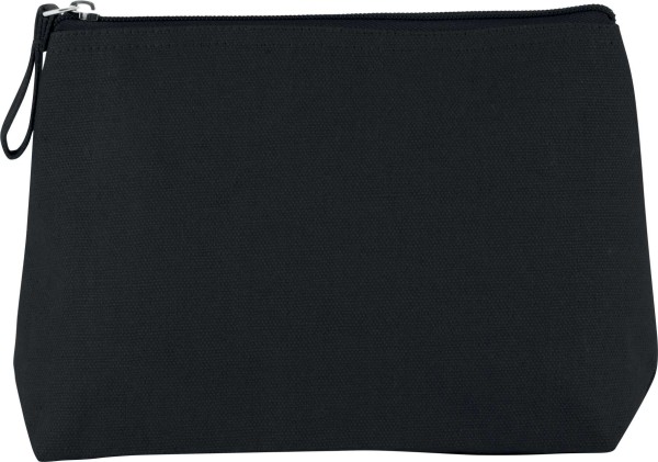 TOILETRY BAG IN COTTON CANVAS Fekete 
