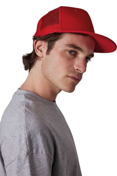 TRUCKER FLAT PEAK CAP - 6 PANELS Fekete 