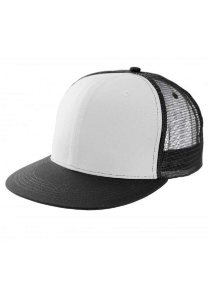 TRUCKER FLAT PEAK CAP - 6 PANELS Fehér 