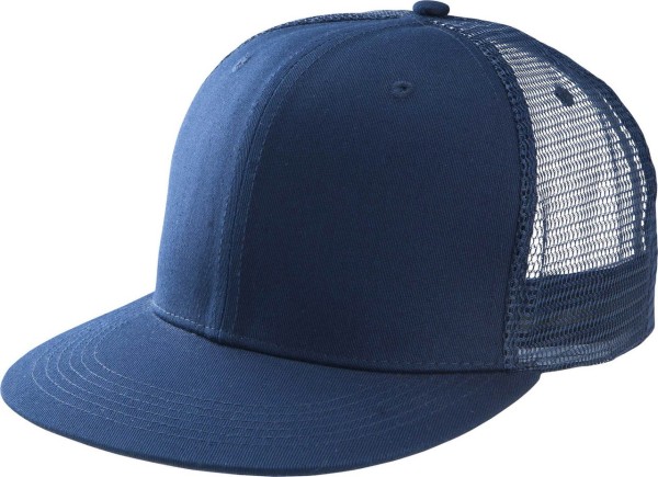 TRUCKER FLAT PEAK CAP - 6 PANELS Kék 