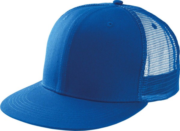 TRUCKER FLAT PEAK CAP - 6 PANELS Kék 