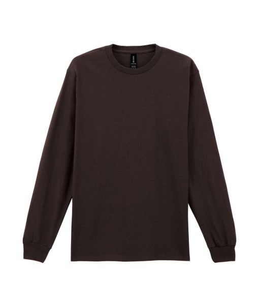 ULTRA COTTON™ FELNŐTT HOSSZÚ UJJÚ PÓLÓ Barna 