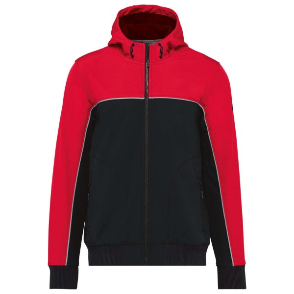 UNISEX 3-LAYER TWO-TONE BIONIC SOFTSHELL JACKET Fekete 