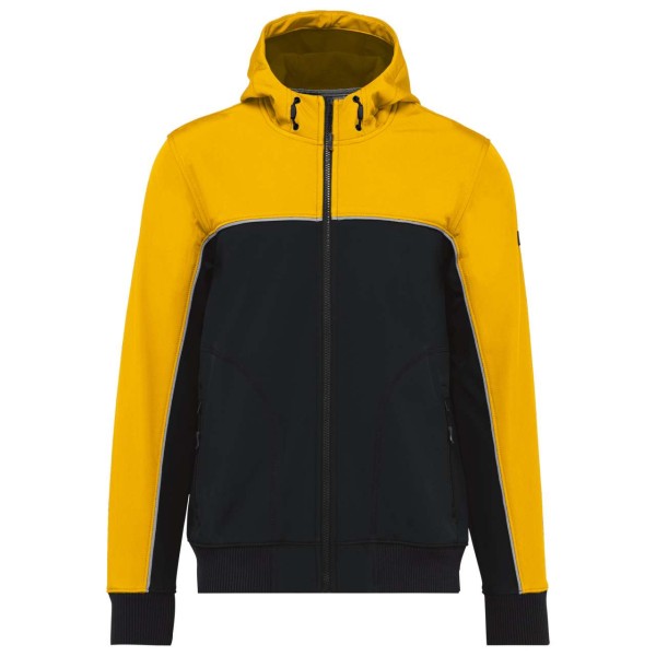 UNISEX 3-LAYER TWO-TONE BIONIC SOFTSHELL JACKET Fekete 