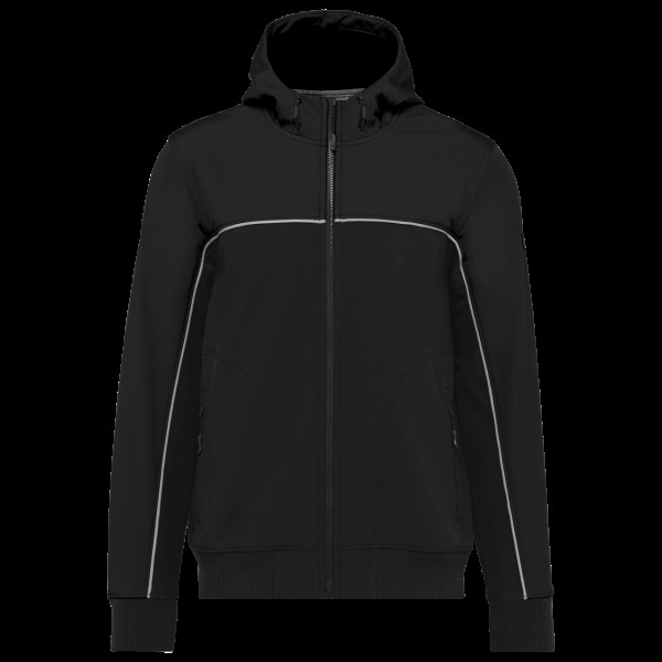 UNISEX 3-LAYER TWO-TONE BIONIC SOFTSHELL JACKET Fekete 
