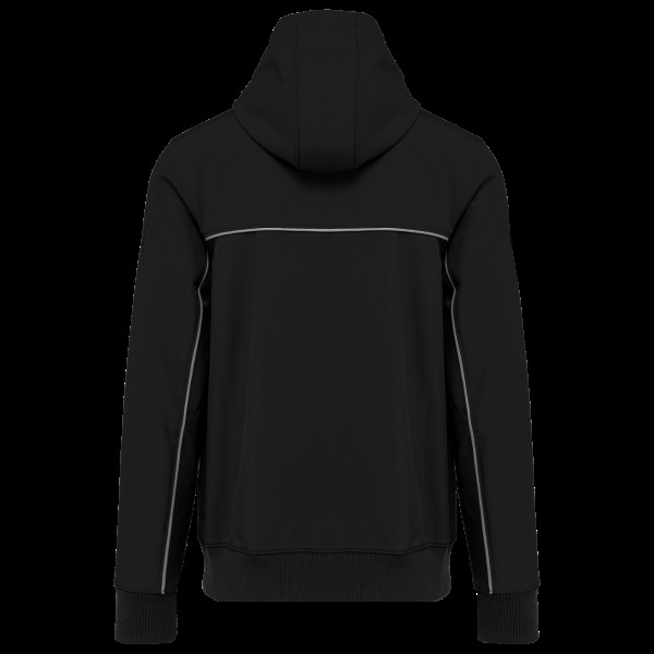 UNISEX 3-LAYER TWO-TONE BIONIC SOFTSHELL JACKET Fekete 