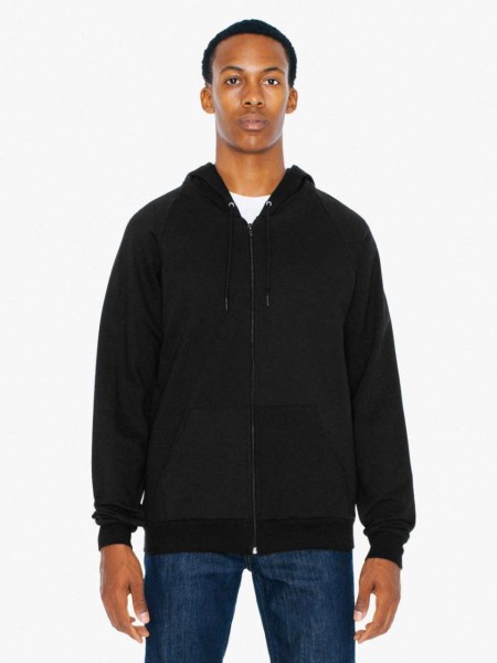 UNISEX CALIFORNIA FLEECE CIPZÁRAS KAPUCNIS PULÓVER Fekete 