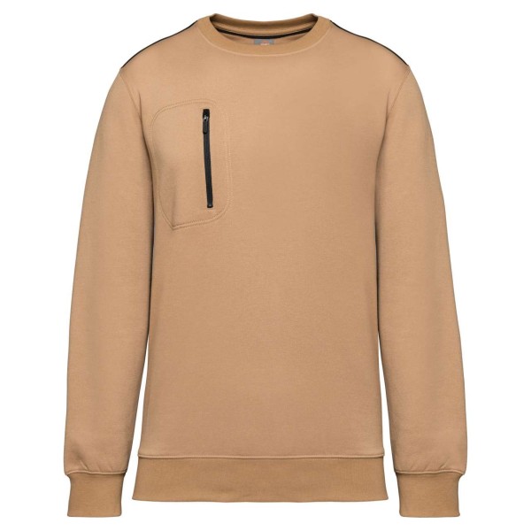 UNISEX DAYTODAY CONTRASTING POCKET SWEATSHIRT Barna 