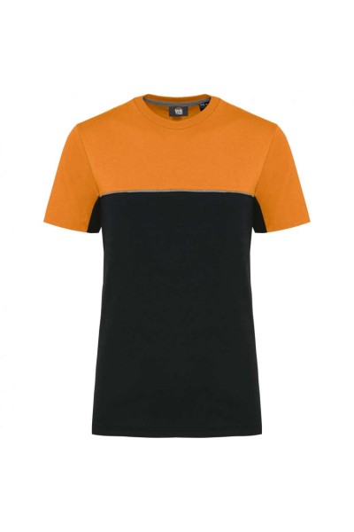 UNISEX ECO-FRIENDLY SHORT SLEEVE TWO-TONE T-SHIRT Fekete 