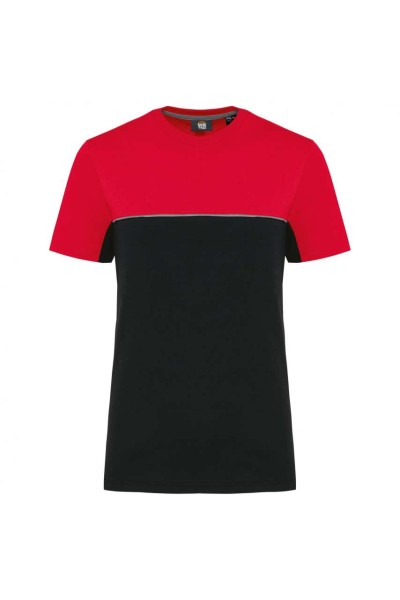UNISEX ECO-FRIENDLY SHORT SLEEVE TWO-TONE T-SHIRT Fekete 