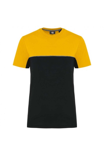 UNISEX ECO-FRIENDLY SHORT SLEEVE TWO-TONE T-SHIRT Fekete 