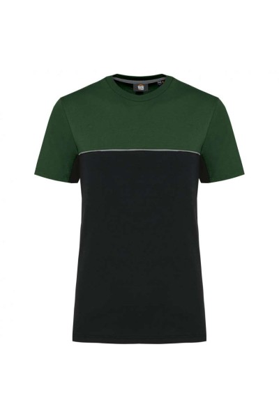 UNISEX ECO-FRIENDLY SHORT SLEEVE TWO-TONE T-SHIRT Fekete 
