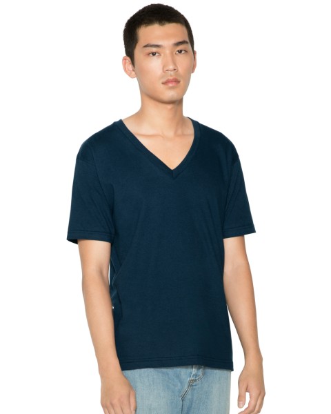 UNISEX FINE JERSEY V-NYAKÚ PÓLÓ Piros 