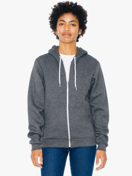 UNISEX FLEX FLEECE ZIP HOODIE Szürke 