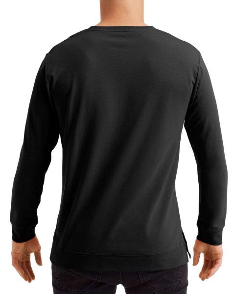 UNISEX LIGHT TERRY CREW Fekete 