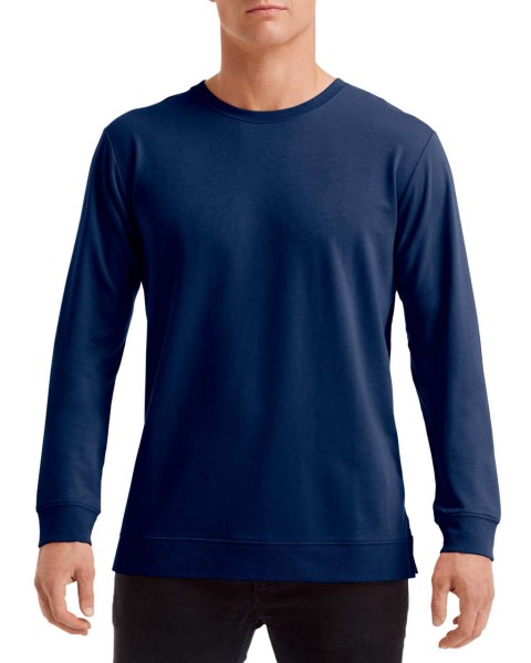 UNISEX LIGHT TERRY CREW Kék 