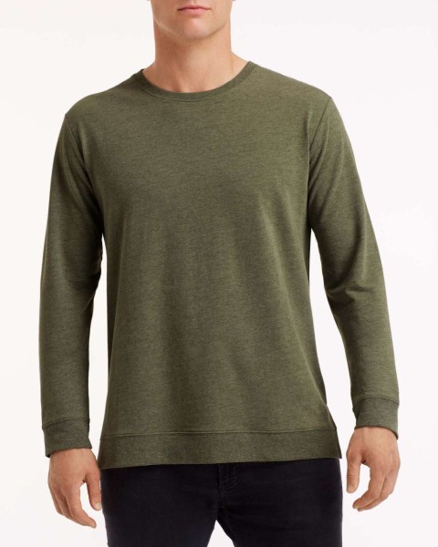 UNISEX LIGHT TERRY CREW Zöld 