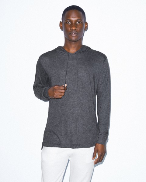 UNISEX TRI-BLEND HOSSZÚ UJJÚ KAPUCNIS PÓLÓ Szürke 