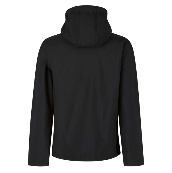 VENTURER 3 LAYER HOODED PRINTABLE SOFTSHELL JACKET Fekete 