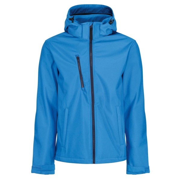 VENTURER 3 LAYER HOODED PRINTABLE SOFTSHELL JACKET Kék 