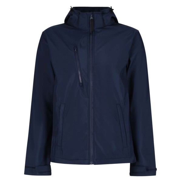 VENTURER 3 LAYER HOODED PRINTABLE SOFTSHELL JACKET Kék 