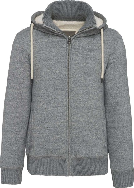 VINTAGE SHERPA-LINED FLEECE JACKET Szürke 