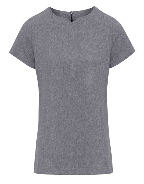‘VIOLA' LINEN-LOOK CUT NECK BEAUTY TUNIC Szürke 