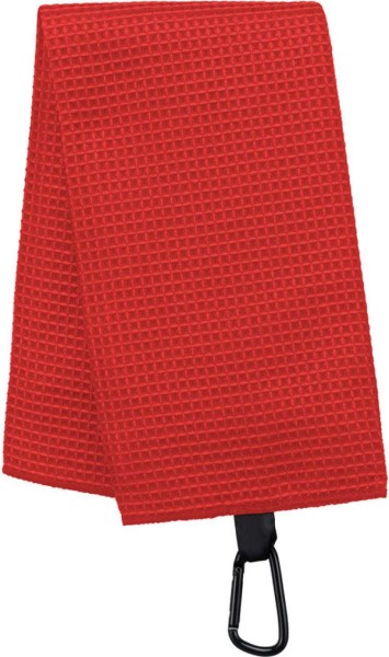 WAFFLE GOLF TOWEL Piros 