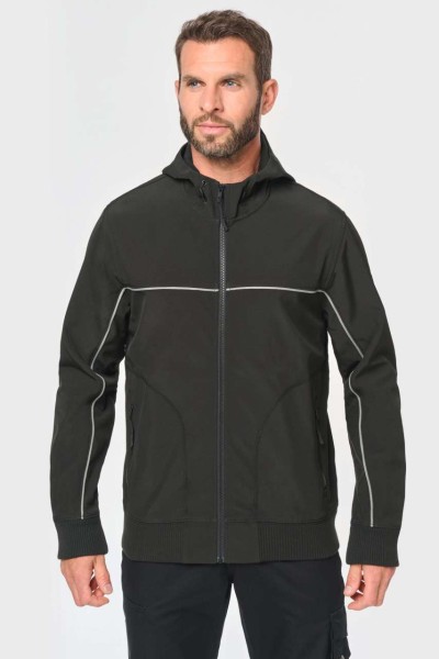 UNISEX 3-LAYER TWO-TONE BIONIC SOFTSHELL JACKET Kék 