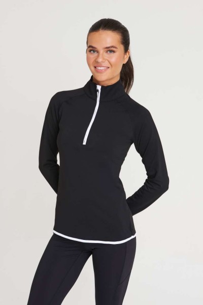 WOMEN'S COOL 1/2 ZIP SWEAT Fekete 