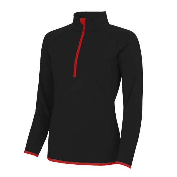 WOMEN'S COOL 1/2 ZIP SWEAT Fekete 