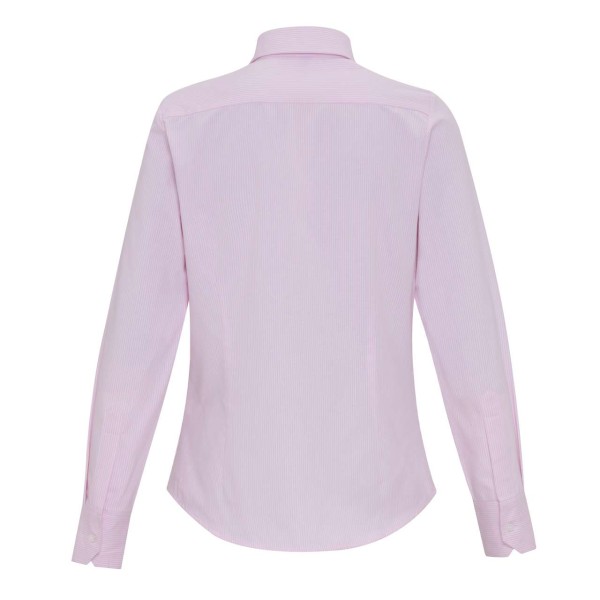 WOMEN'S COTTON RICH OXFORD STRIPES SHIRT Fehér 