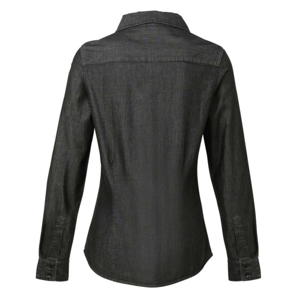 WOMEN'S JEANS STITCH DENIM SHIRT Szürke 