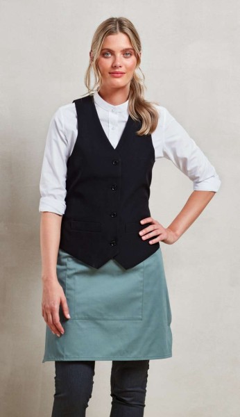 WOMEN'S LINED POLYESTER WAISTCOAT Fekete 