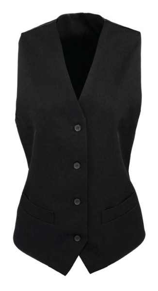 WOMEN'S LINED POLYESTER WAISTCOAT Fekete 