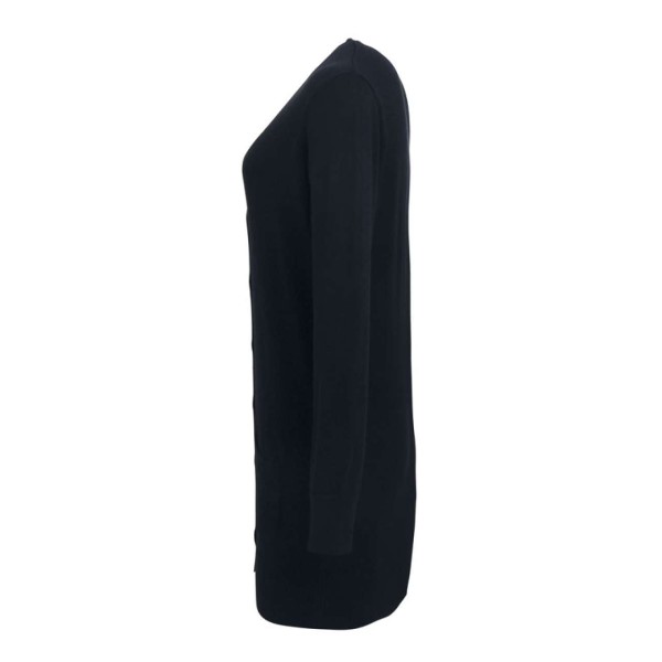 WOMEN'S LONG LENGTH KNITTED CARDIGAN Fekete 