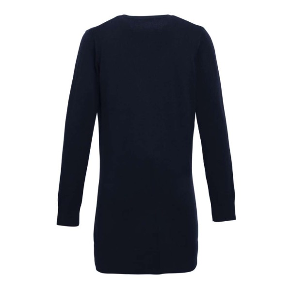 WOMEN'S LONG LENGTH KNITTED CARDIGAN Kék 