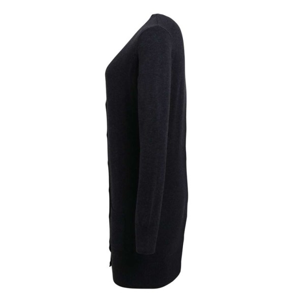 WOMEN'S LONG LENGTH KNITTED CARDIGAN Szürke 