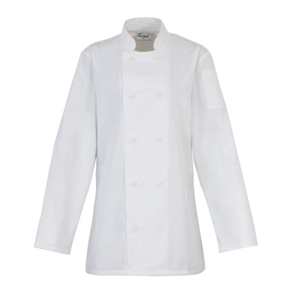 WOMEN'S LONG SLEEVE CHEF'S JACKET Fehér 