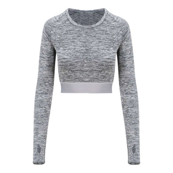WOMEN'S LONG SLEEVE CROP T Szürke 
