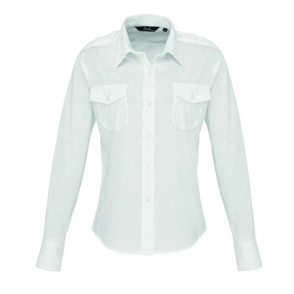 WOMEN'S LONG SLEEVE PILOT SHIRT Fehér 