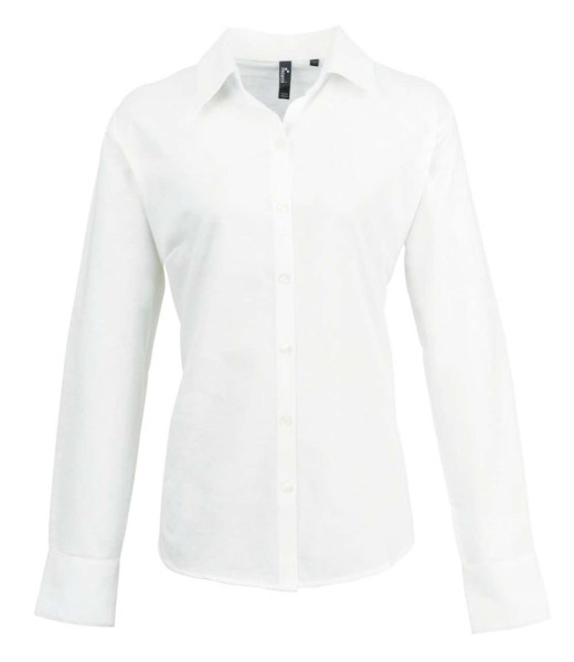 WOMEN'S LONG SLEEVE SIGNATURE OXFORD BLOUSE Fehér 