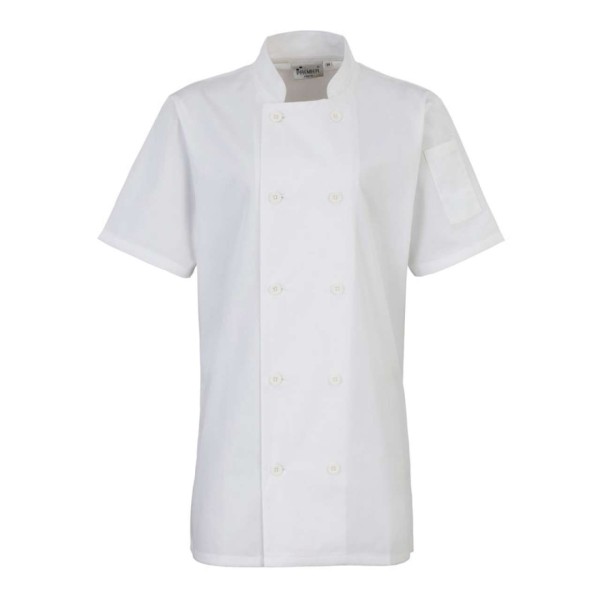 WOMEN'S SHORT SLEEVE CHEF'S JACKET Fehér 