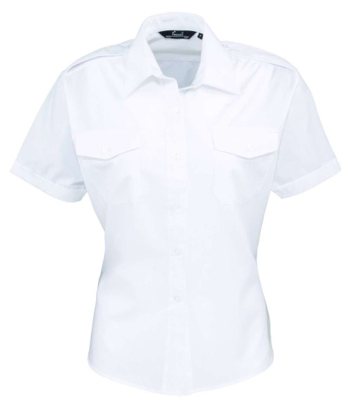 WOMEN'S SHORT SLEEVE PILOT SHIRT Fehér 