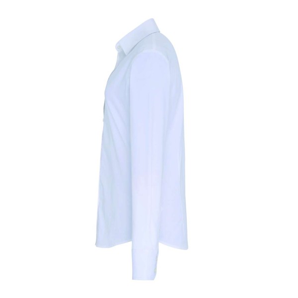 WOMEN'S STRETCH-FIT COTTON POPLIN LONG SLEEVE SHIRT Fehér 